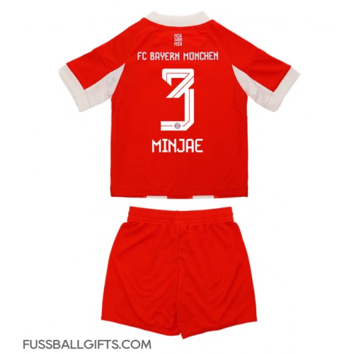 Bayern Munich Kim Min-jae #3 Fußballbekleidung Heimtrikot Kinder 2025-26 Kurzarm (+ kurze hosen)